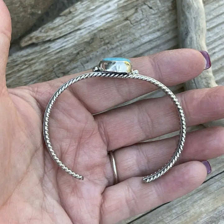 NIZ ~ SS Kingman Turquoise Cuff Bracelet