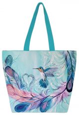 CAP H-Bird Feathers Lg Tote Bag