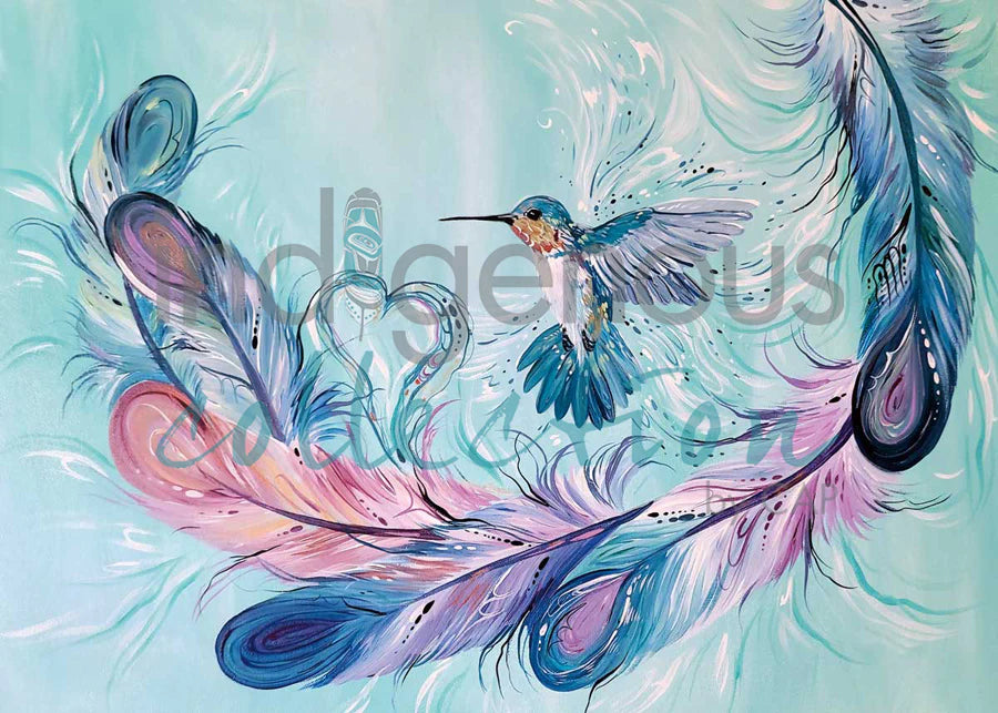 CAP H-Bird Feathers LG FR Print