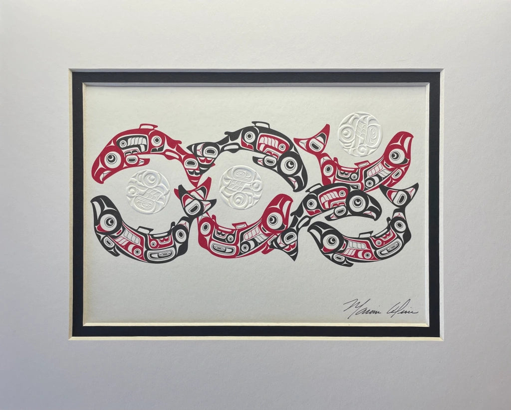 Marvin Oliver Print ~ Spawning Salmon