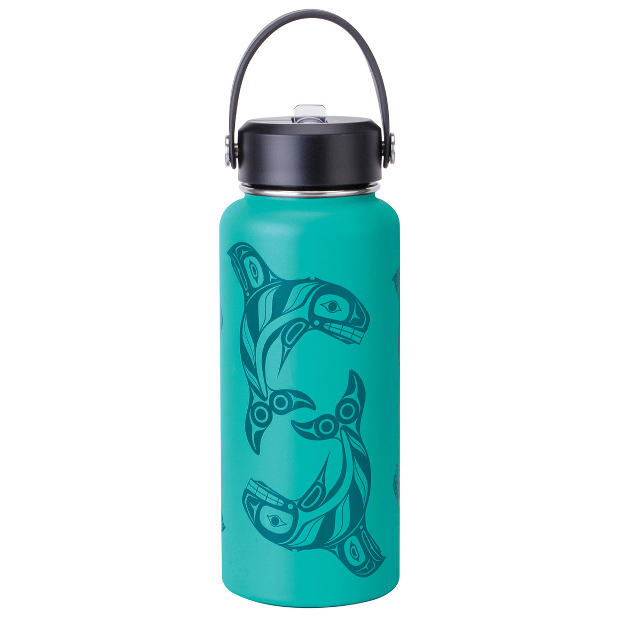 Gar Wide Mouth Insulated Bottle ~ Raven Fin Killer Whale