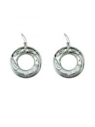 Silver Pewter ~ Chilkat Earrings