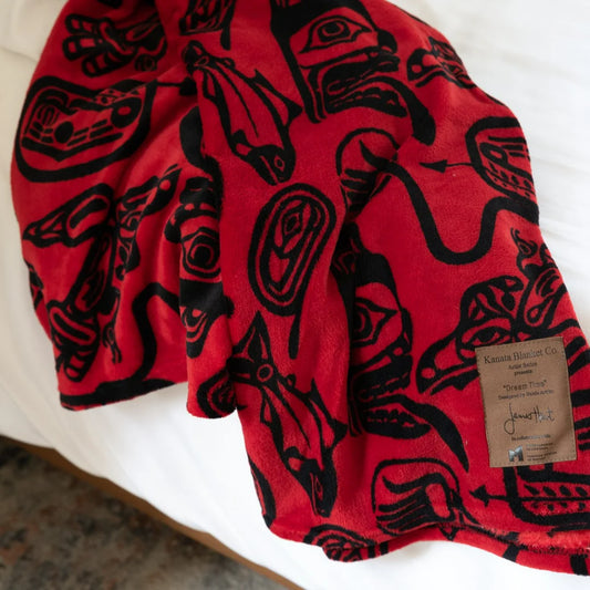 Kanata Haida Dreamtime Red/Black Blanket