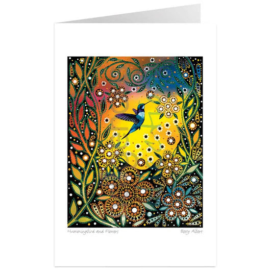 CAP Art Card Hummingbird & Flowers
