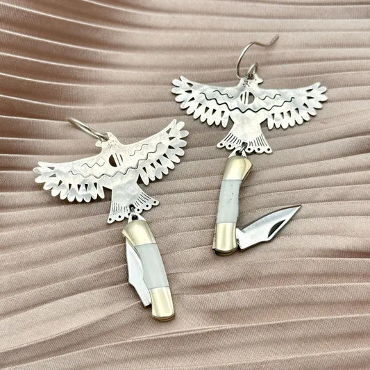 Earrings ~ Free Bird w/ (Silver)