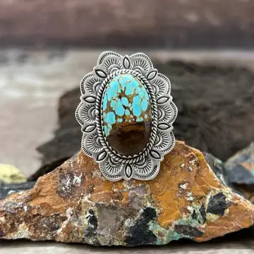 NIZ ~ SS #8 Turquoise Ring