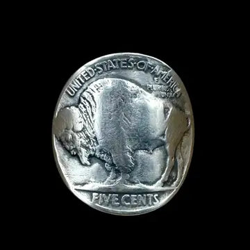 MCJ ~ U.S. Buffalo Nickel Coin Ring - Shine