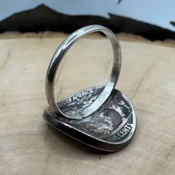 MCJ ~ U.S. Buffalo Nickel Coin Ring - Shine (Native American)