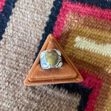 Niz - Navajo Sterling Silver Tigers Eye Ring (SZ 7.5)