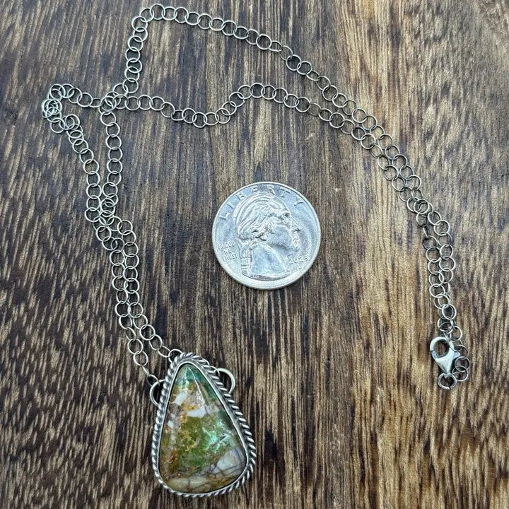 Navajo SS Royston Turquoise 18" Nk