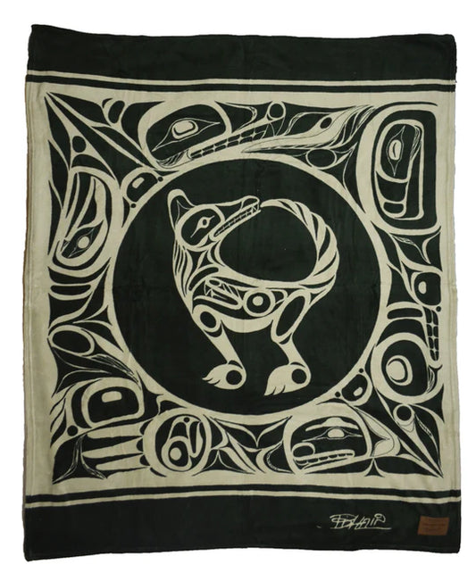 Kanata BH Wolf Green Blanket