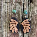 JF ~ Two Tone Headdress Teardrop W/Turquoise