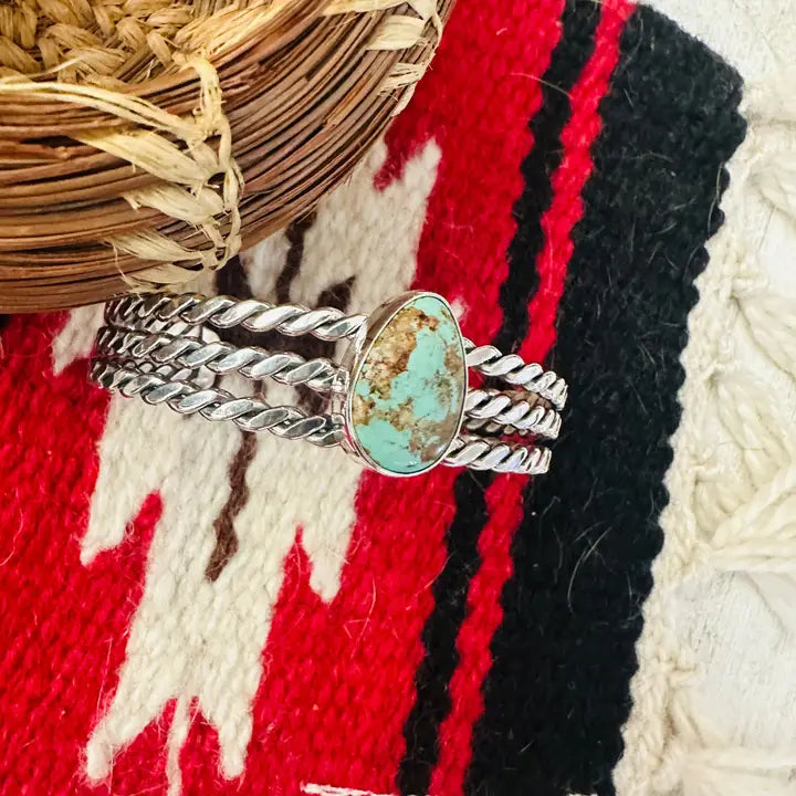 NIZ ~ SS Royston Turquoise Cuff Bracelet