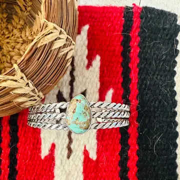 NIZ ~ SS Royston Turquoise Cuff Bracelet