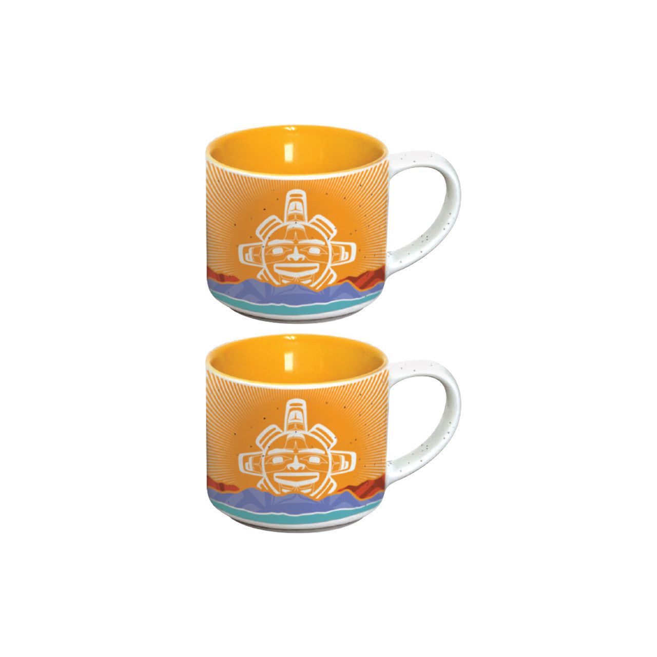 Gar Ceramic Espresso Mugs (Set of 2) - Chilkat Sun