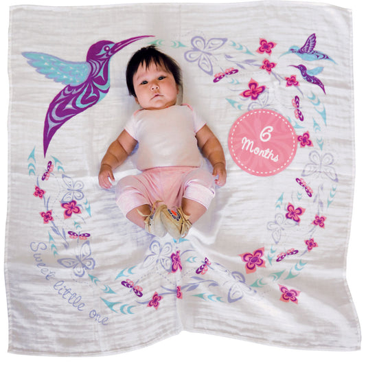 Gar Hummingird Baby Blanket