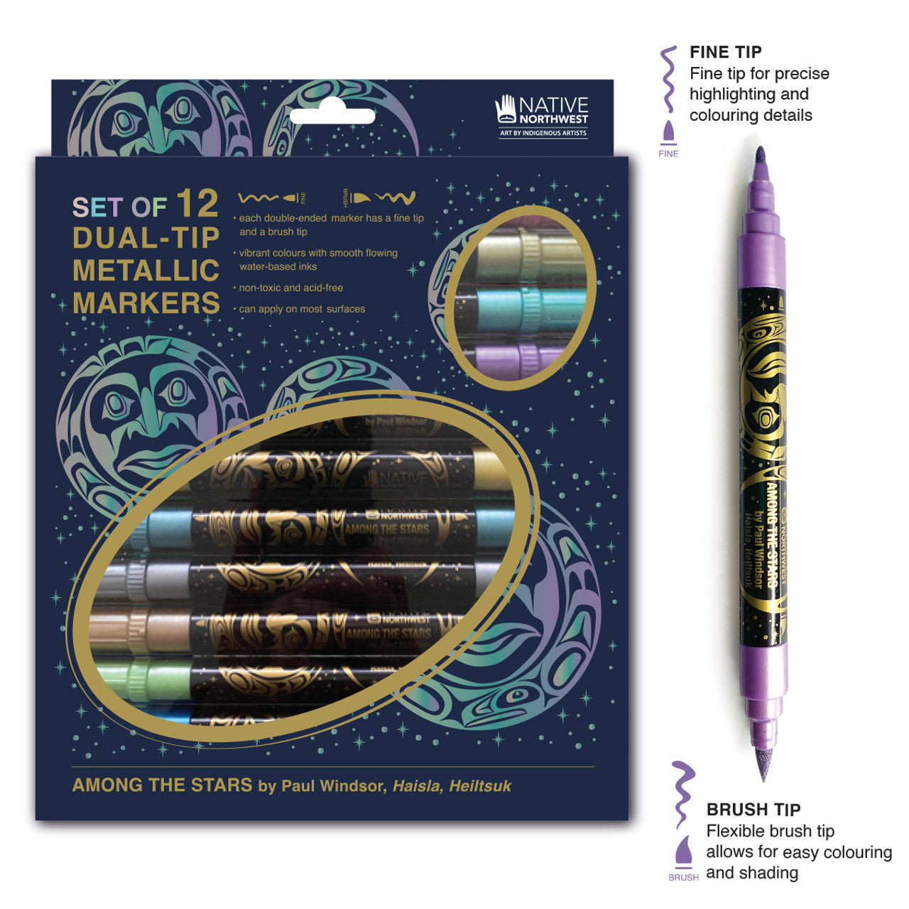 GAR Metallic Felt Markers