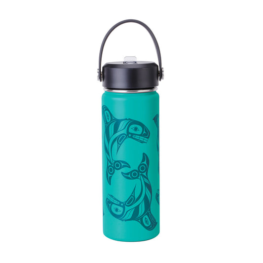 Gar Wide Mouth Insulated Bottle ~ Raven Fin Killer Whale