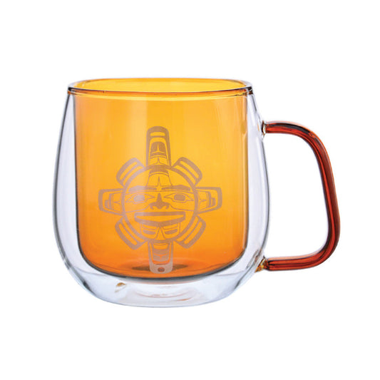 Gar Double Walled Glass Mug - Chilkat Sun