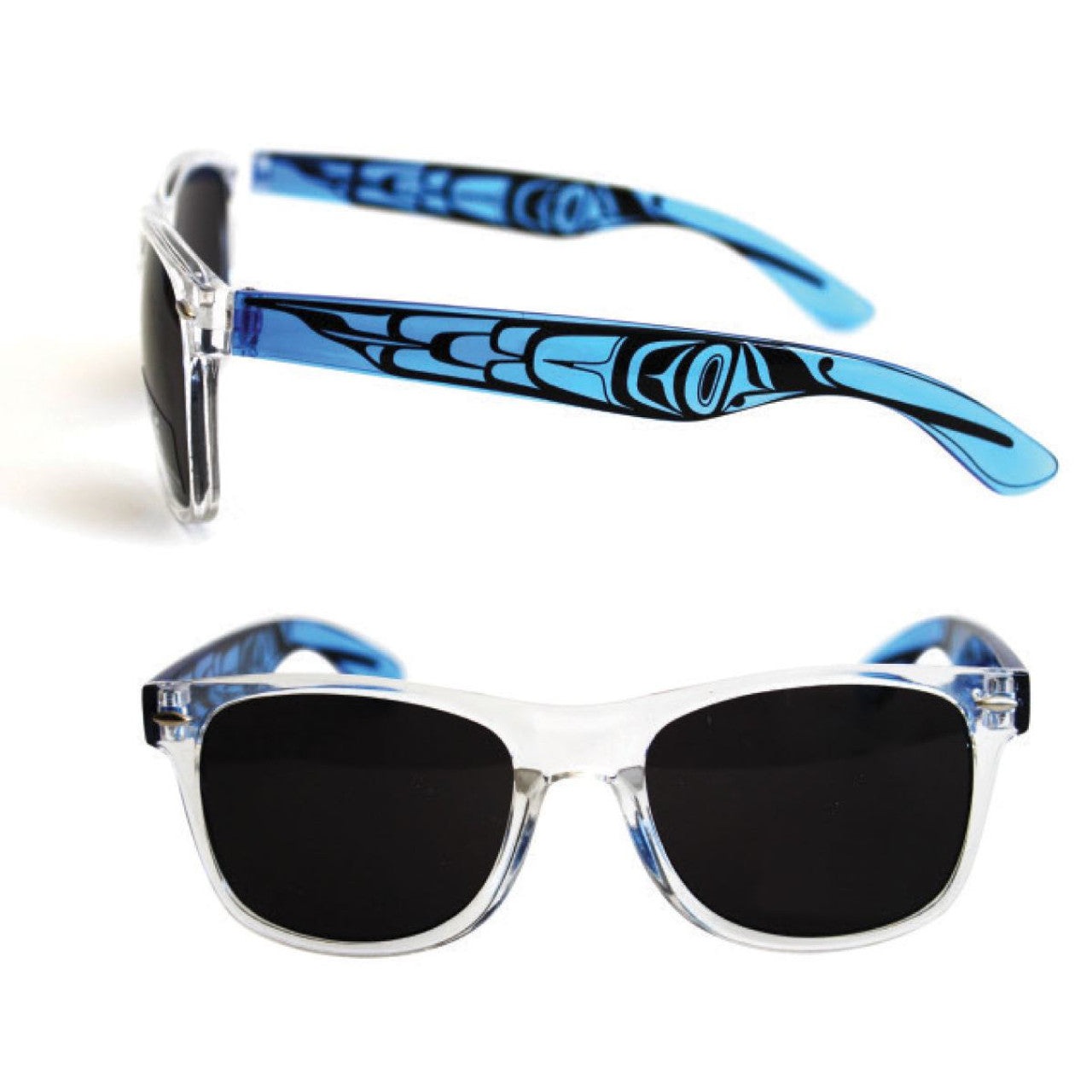 Gar Feathers Blue Sunglasses