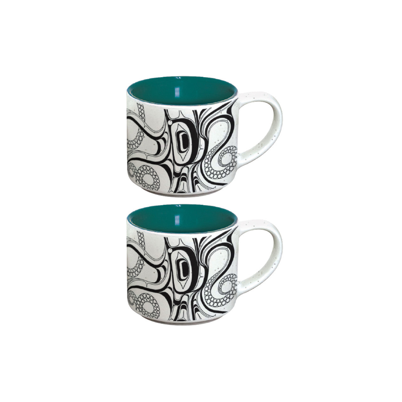 Gar Ceramic Espresso Mugs (Set of 2) - Octopus