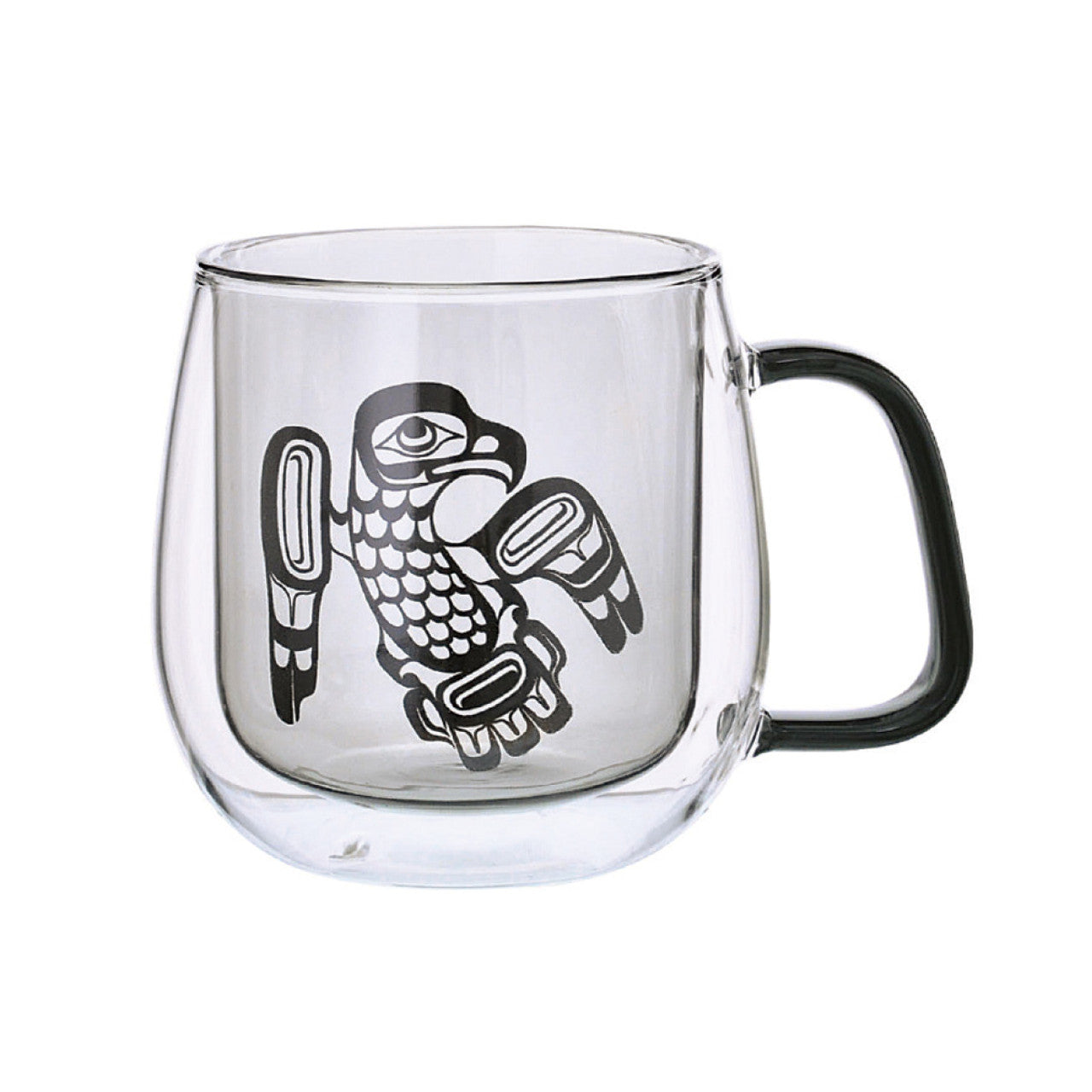 Gar Double Walled Glass Mug - Eagle