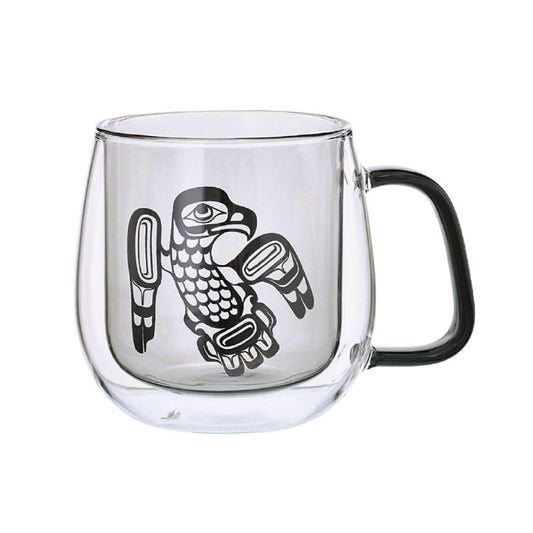 Gar Double Walled Glass Mug - Eagle