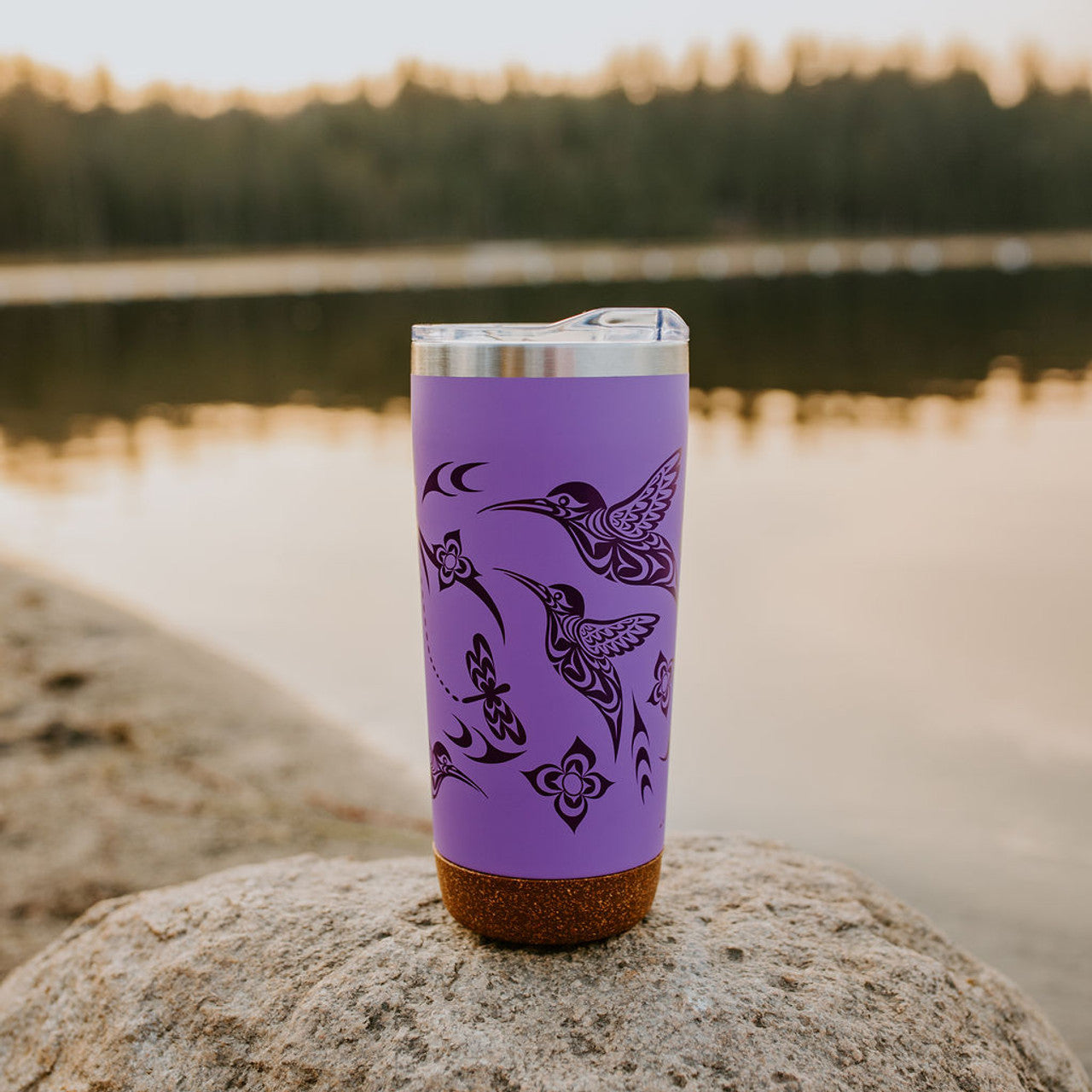 Gar Cork Base Travel Mug - Hummingbird (20 oz)