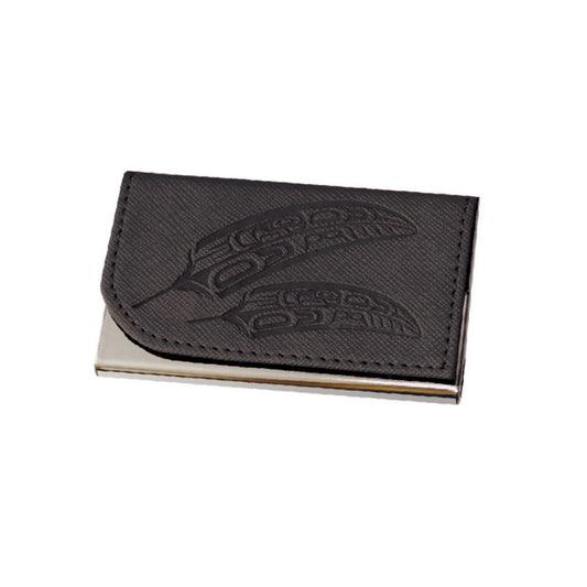 Gar Black Feather Card Holder