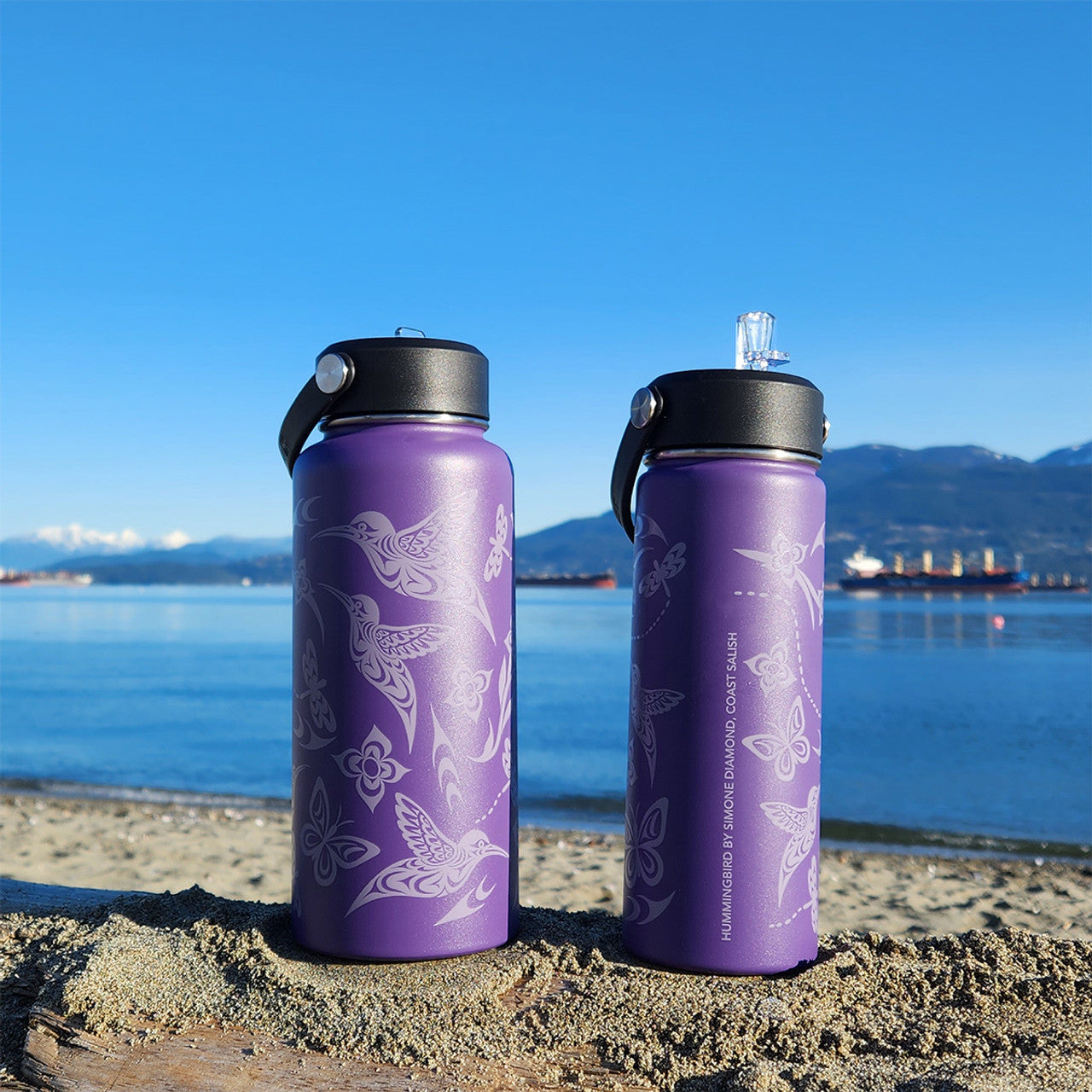 Gar Wide Mouth Insulated Bottle ~ Hummingbird