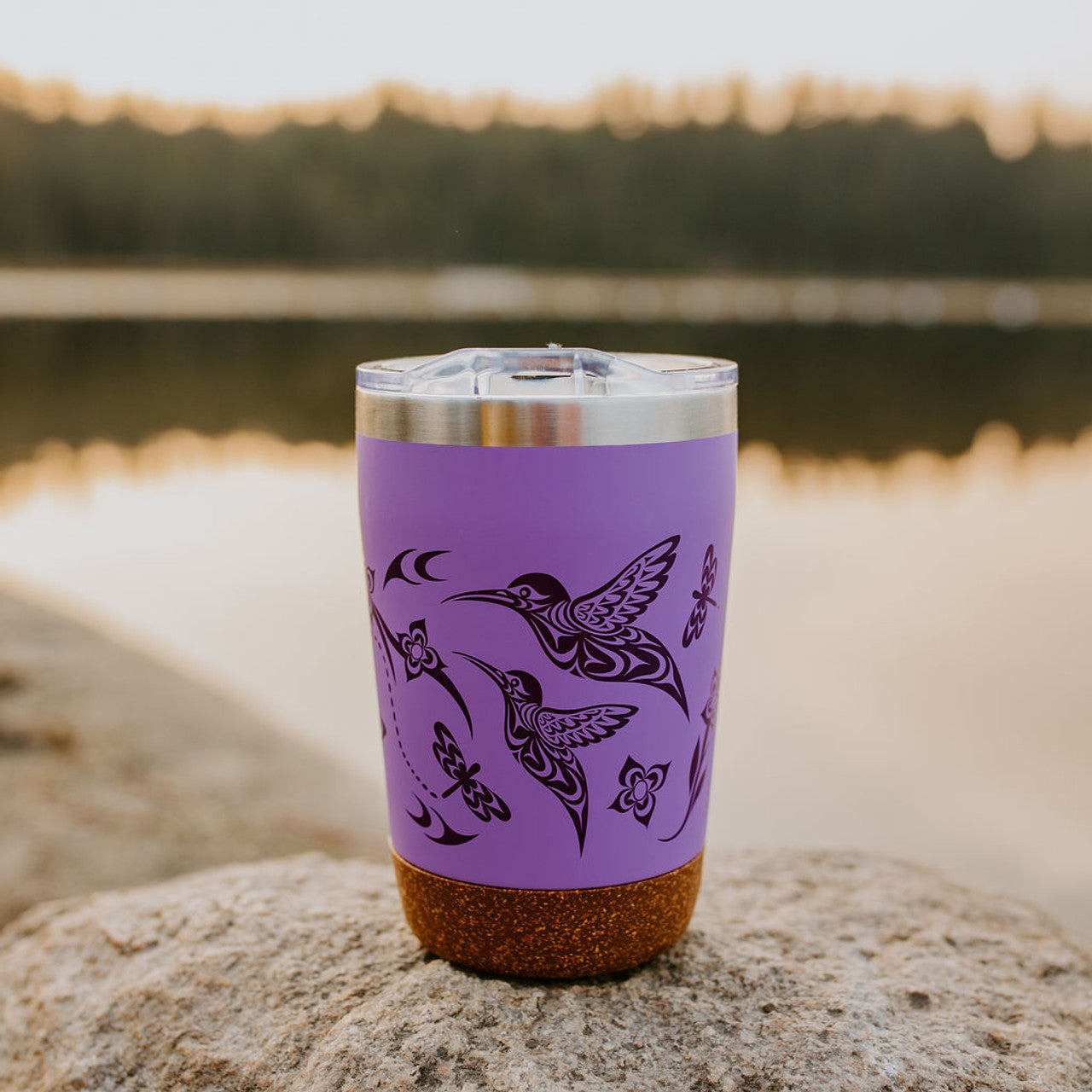 Gar Cork Base Travel Mug - Hummingbird (12oz)