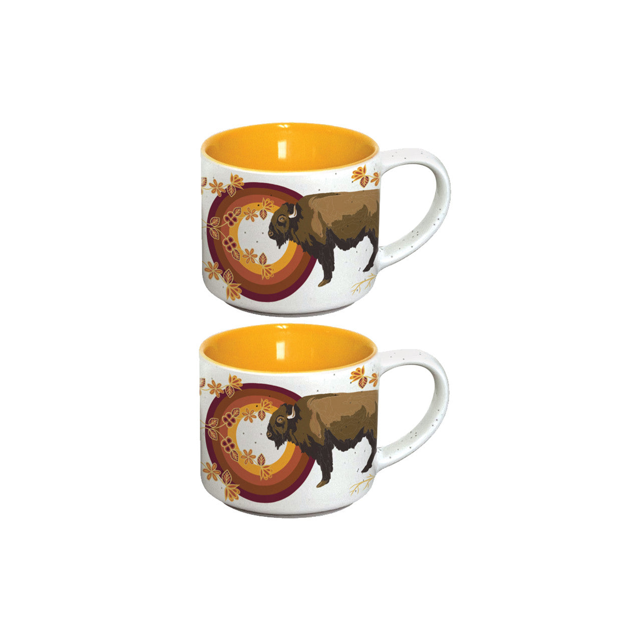 Gar Ceramic Espresso Mugs (Set of 2) Buffaloes