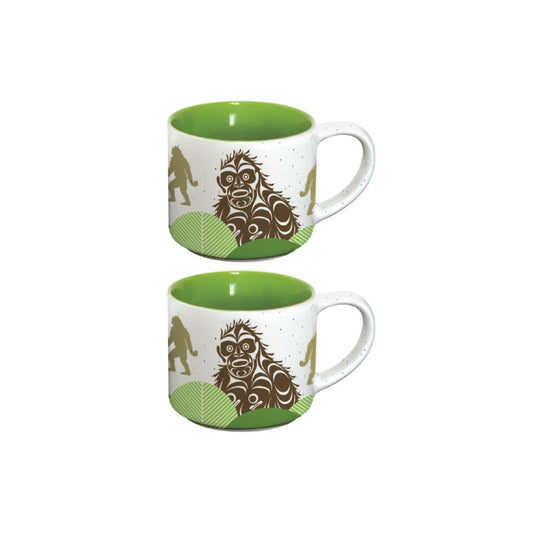 Gar Ceramic Espresso Mugs (Set of 2) Sasquatch