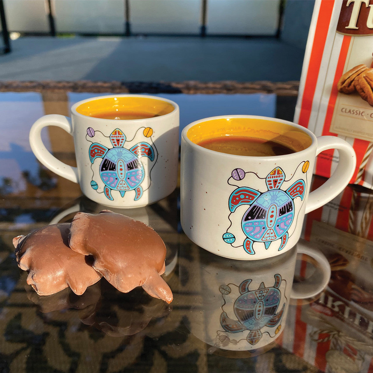 Gar Ceramic Espresso Mugs (Set of 2) Turtle