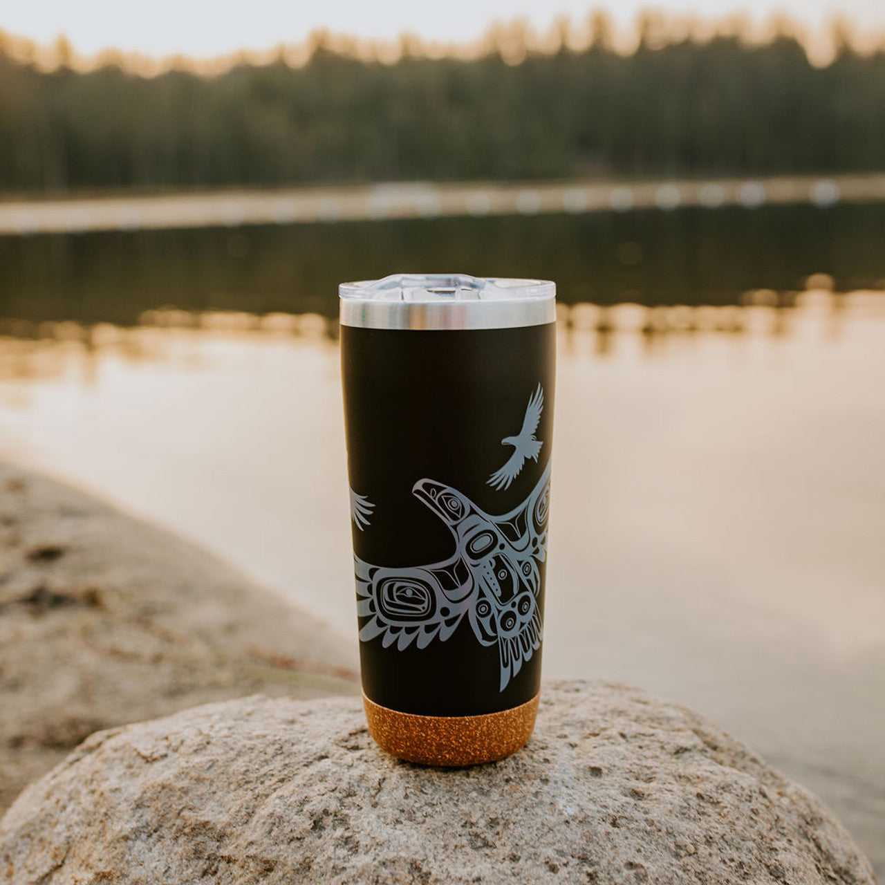 Gar Cork Base Travel Mug - Soaring Eagle (20 oz)