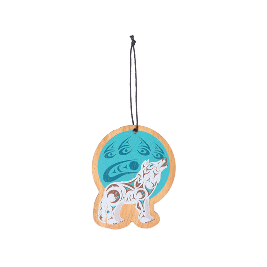 Gar Howling Wolf Ornament