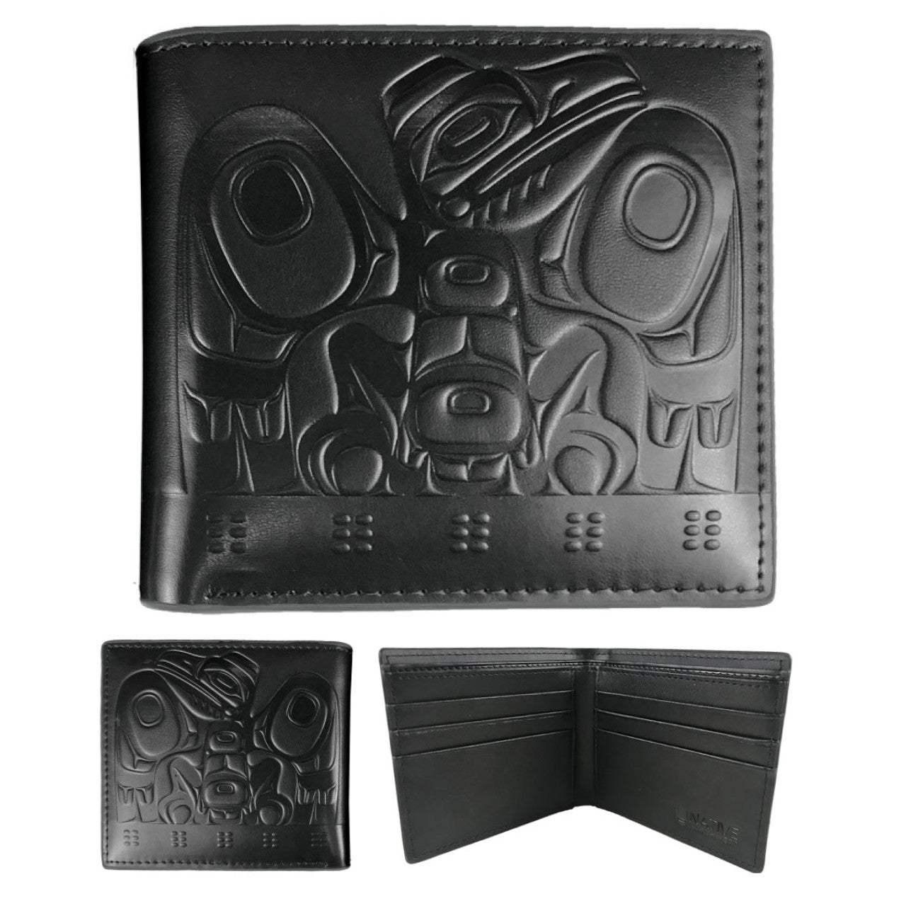 Gar Leather Raven Box Black Wallet
