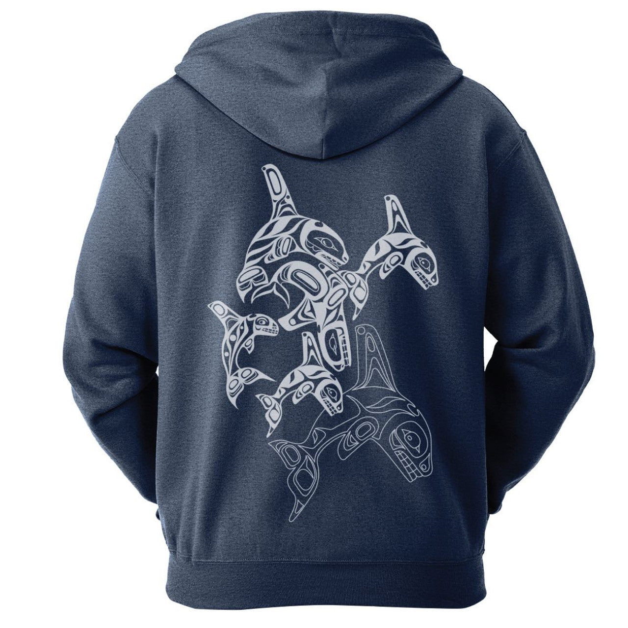 Zippered Hoodie ~ Orca Family