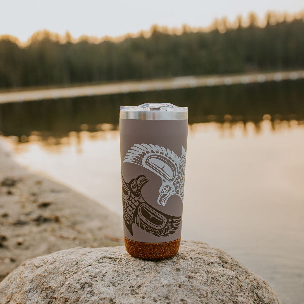Gar Cork Base Travel Mug - Raven (20 oz)