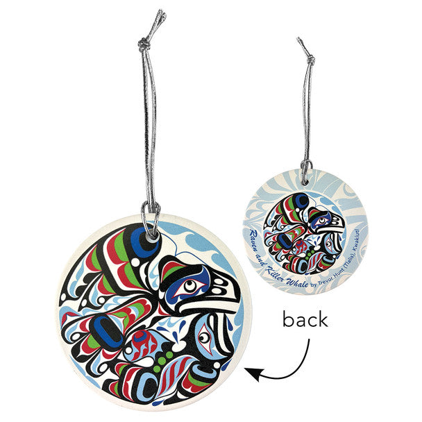 Ceramic Ornament ~ Raven & K Whale
