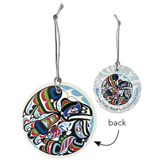 Ceramic Ornament ~ Raven & K Whale