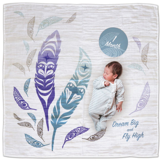 Gar Feathers Baby Blanket